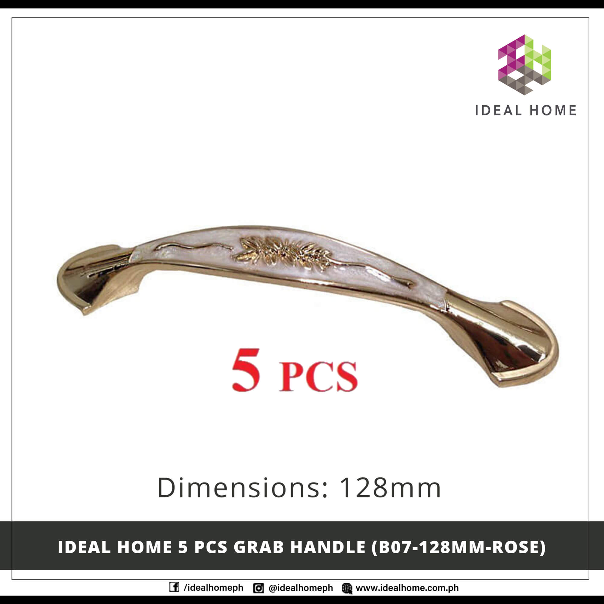 5 PCS Grab Handle (B07-128mm-ROSE)